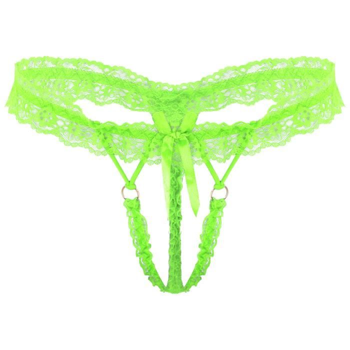 Yonghs Fr Micro String Sexy Homme Ouvert Sissy Lingerie Erotique
