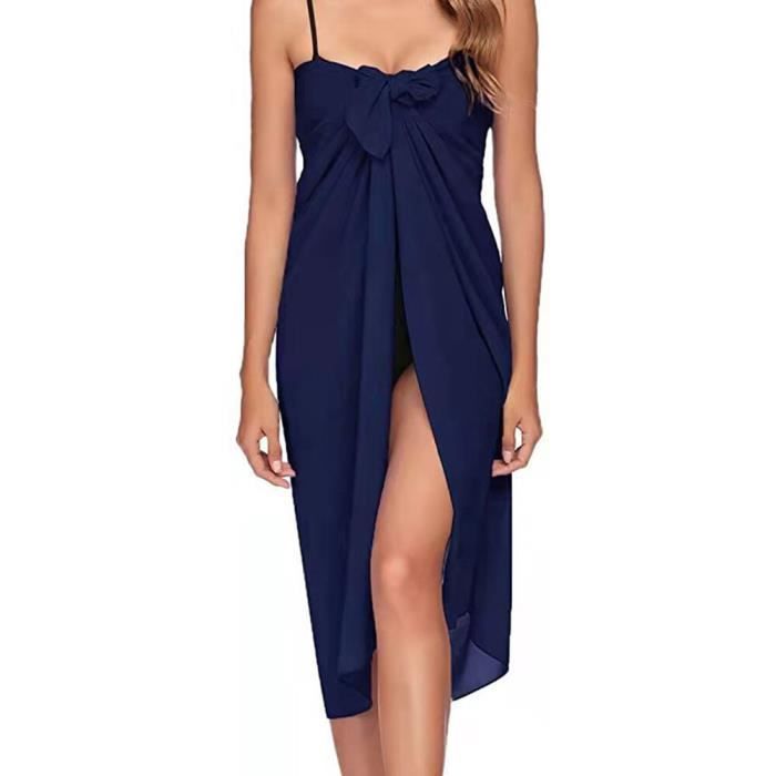 Robe De Plage Cache Maillot De Bain En Mousseline De Soie Pour Femme Bikini Jupes Rondes Charpe