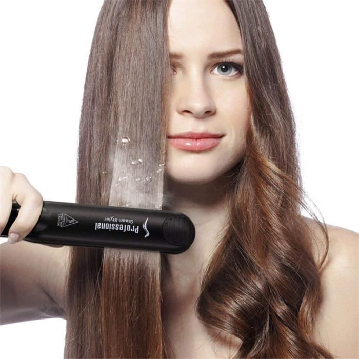 Fer à lisser cheveux fer plat professionnel Steampod fer à lisser vapeur