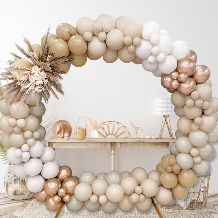 Arche Ballon Beige Ballons Nude Abricot Blanc En Or Rose M Tallis Arche De Ballon Beige Pour