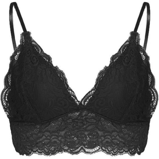 Femmes Plus La Taille Gilet Crop Soutien Gorge Sans Fil Lingerie Sexy V