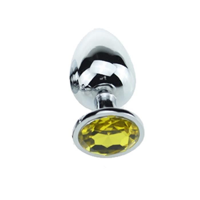Plug Anal En Cristal Et M Tal Argent Pour D Butant Masseur De