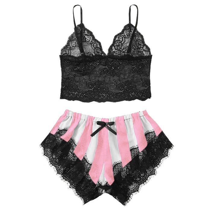 Nuisette Mode sexy dentelle vêtements de nuit lingerie tentation