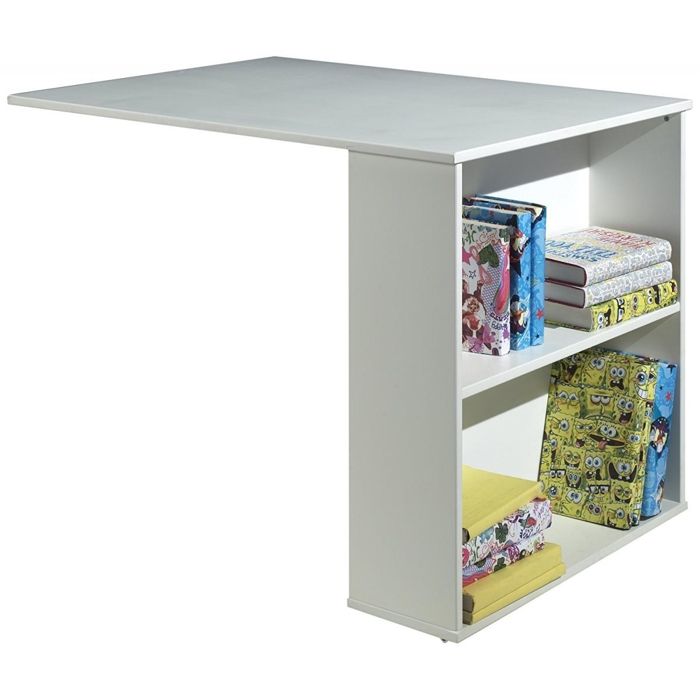 Vipack Pino Bureau pour Lit Mezzanine MDF Blanc 94 x 68 x 72 cm