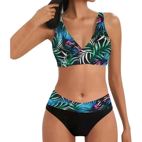 Bikini Maillot De Bain Femme Pieces Ensembles Deux Pi Ces Imprim Push Up Beachwear Swimwear