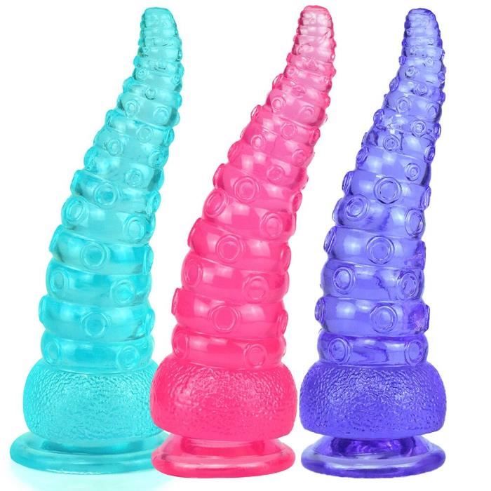 Godemichet Anal réaliste pieuvre énorme jouet sexuel en PVC doux et