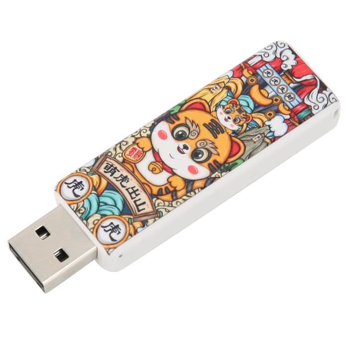 CHX U Disk USB2 0 Cartoon Tiger Hot Swap Plug and Play Clé USB à immunité électromagnétique
