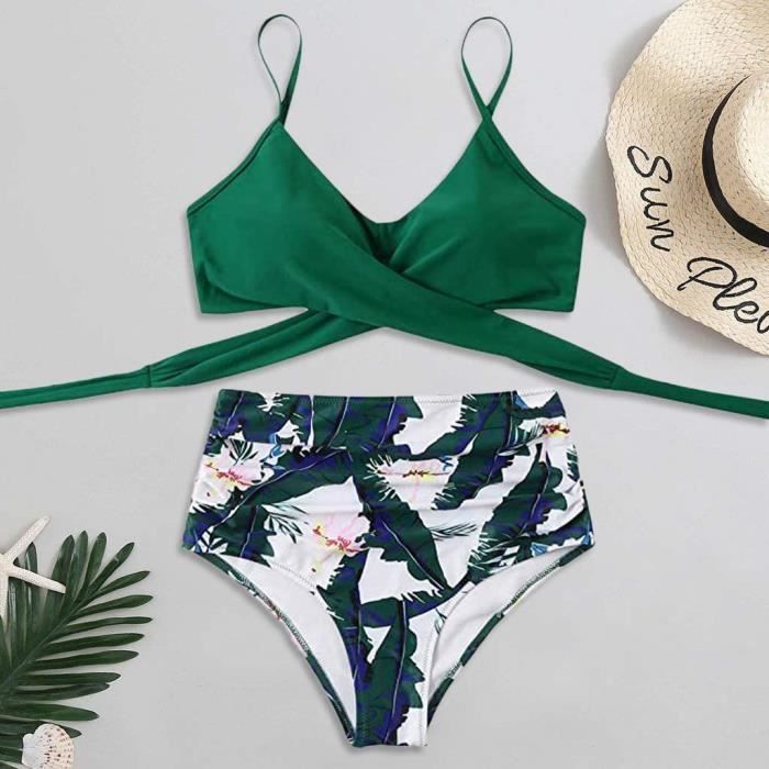 Femme Bikini Fronc Et Torsad Ensemble Bikini La Age Imprim Floral