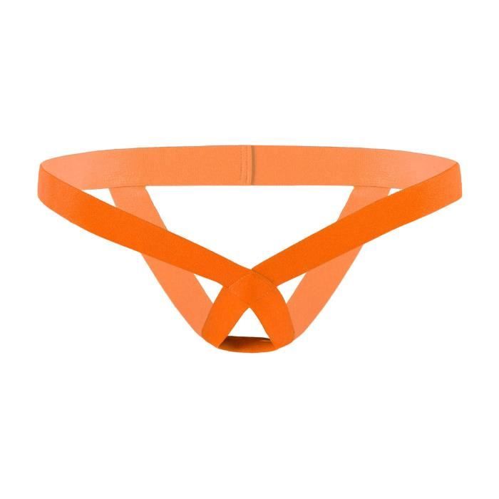 Yoojia Homme Slip Taille Basse Jockstrap Ouvert String Ficelle Homme Sexy Lingerie Sous