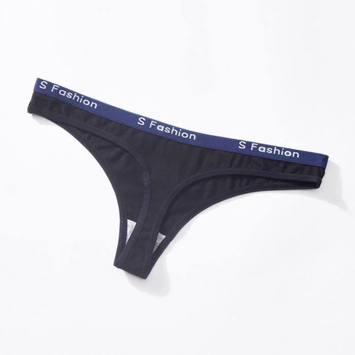 Sexy Femmes String Culotte Mode Lettre G String Cale On Lingerie Slips M Xl N Noir