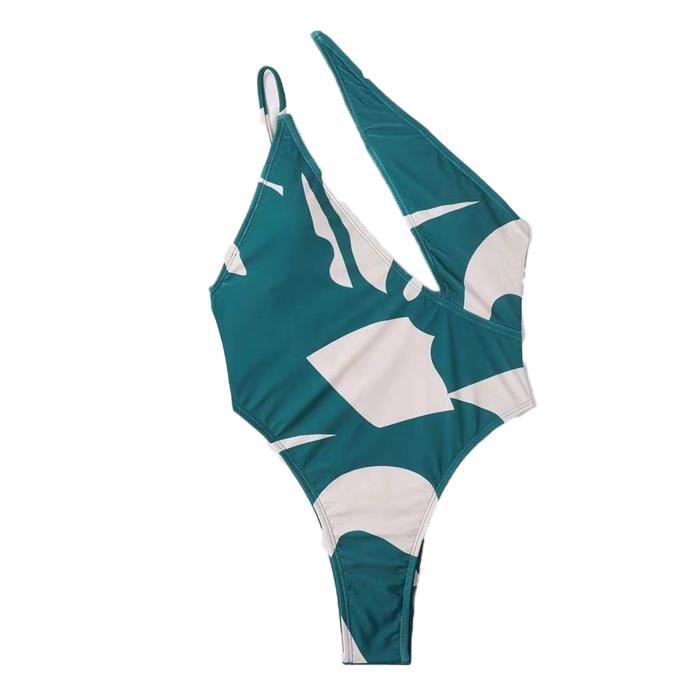 MAILLOT DE BAIN Femmes Bikini Imprimé numérique à une épaule à une
