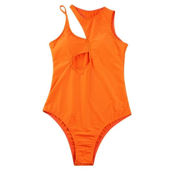 Maillot De Bain Femmes Sexy Bikini Solide Une Pi Ce Creux Beachwear