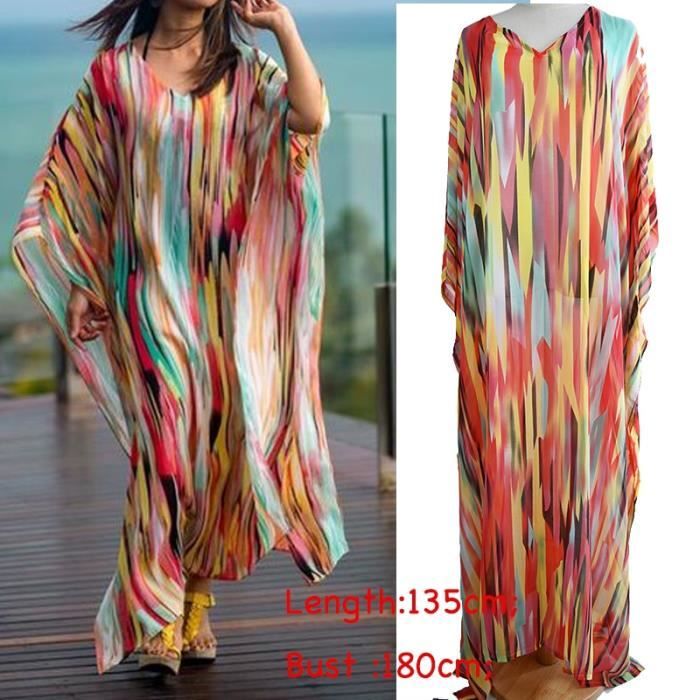 Robe De Plage En Mousseline De Soie Grande Taille Cover Up Pour Bikini 2021 Type CSF 007