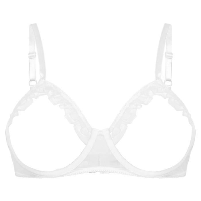 Soutien Gorge Ouvert Sexy Femme Sein Nu Erotique Lingerie De Nuit Tank