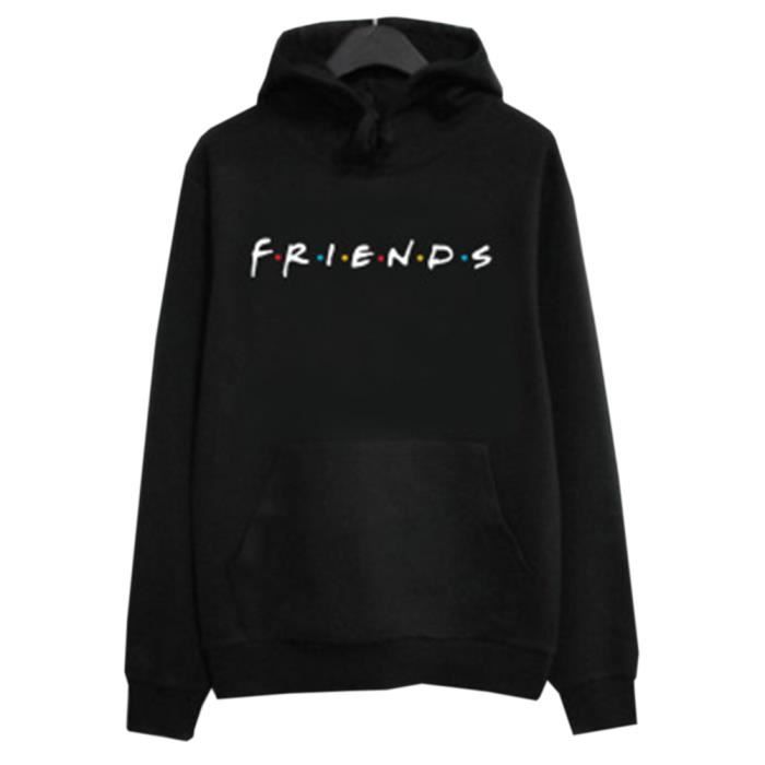 Pull à lettre imprimée FRIENDS-Noir