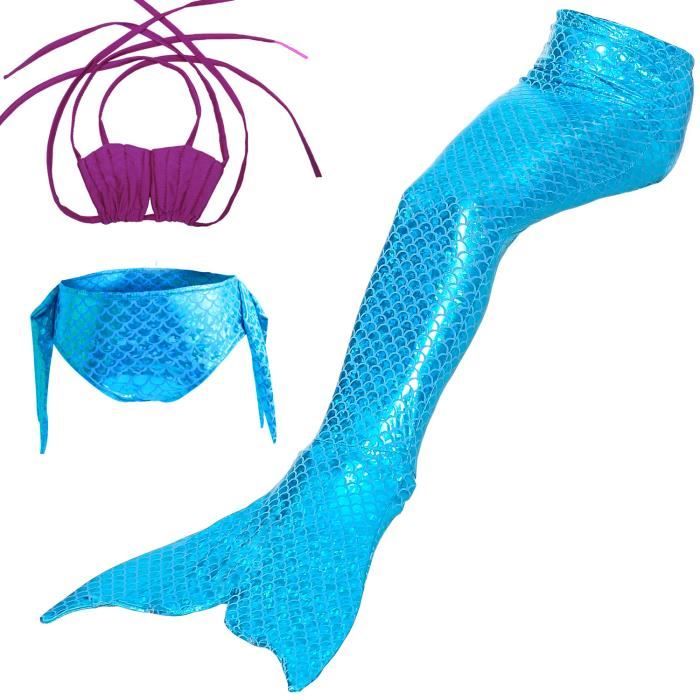 Maillot De Bain Queue De Sir Ne Bikini Mermaid Pi Ces Ensembles Bleu Cdiscount Pr T Porter