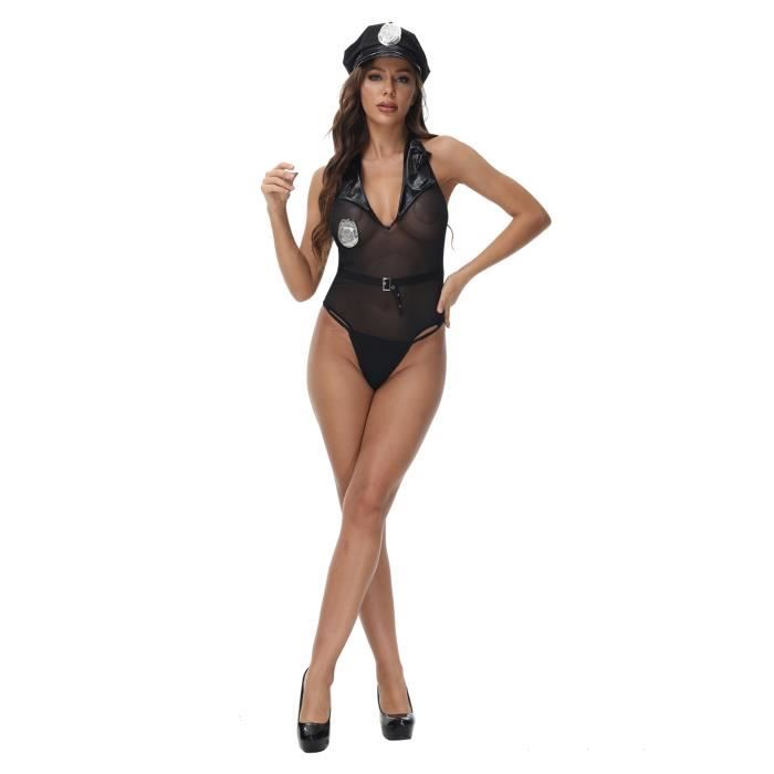 Yoojia Rotique Lingerie Femme Sexy D Guisement Polici Re Transparent