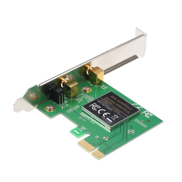 Adaptateur WiFi PCI-Express Wireless 300Mbps 2.4G Adaptateur réseau sans fil Cartes PCIe Wi-Fi Adaptateurs Wi-Fi