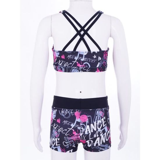 IEFIEL Bikini Été Maillot de Bains Fille Deux Pieces Ensemble Short