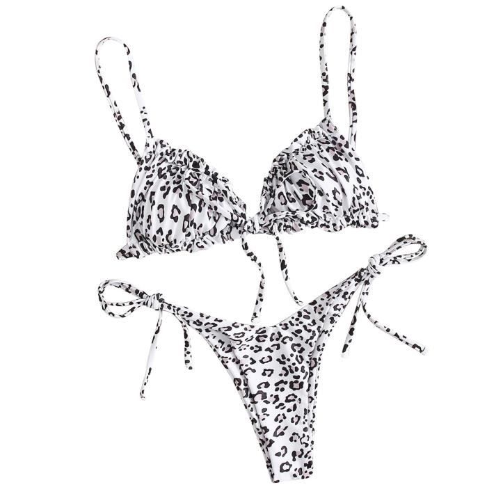 Bikini Nouveau Maillot De Bain Fendu Couture D Impression Mode Pour Femmes Maillots Sexy Blanc