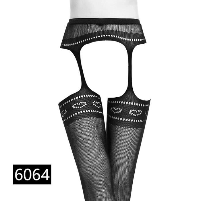 Bas En Dentelle Noire Pour Femmes Lingerie Sexy Rayures Lastique