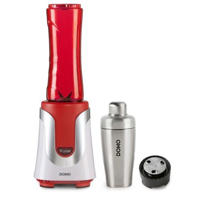 Blender à cocktails - DOMO - DO449BL - 300W - 2 bouteilles - Shaker en inox
