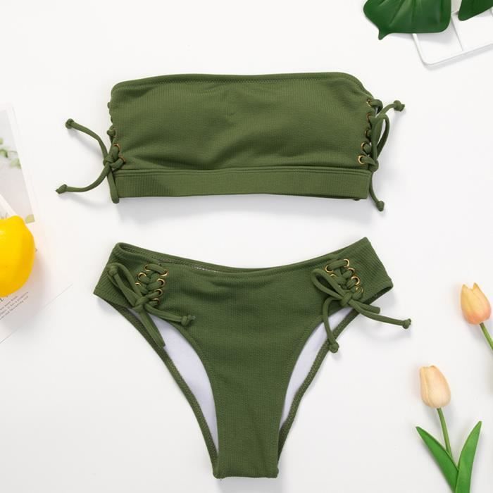 Femmes Deux Pièces Maillot de bain Imprimer avec taille haute Bikini