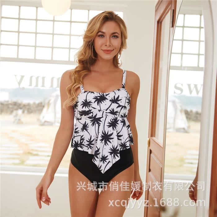 Maillot De Bain Femme Chic Boh Me Elegant Bikini Mode Glamour Noir
