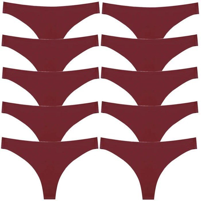Bzel Strings En Satin Solide Pour Femmes Culottes De Sport Sous V Tements Sans Couture Lingerie