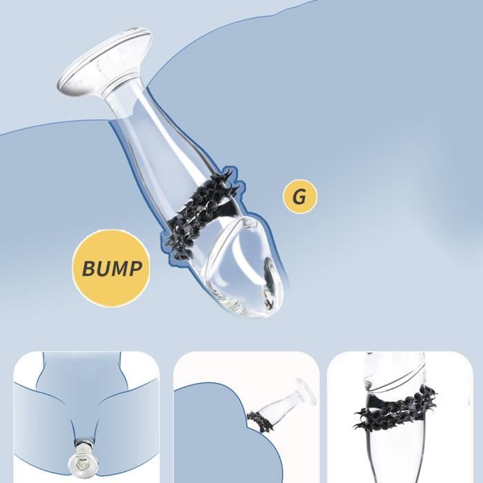 Godemich R Aliste En Verre P Nis Norme Plug Anal Masturbateur