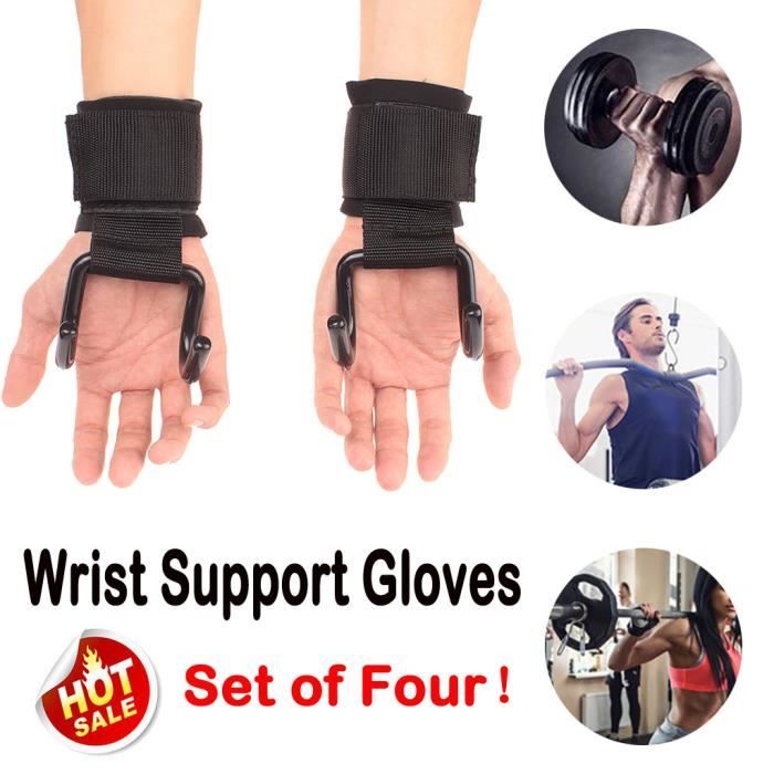 Power Weight Lifting Training Fitness Hook Grips Straps Wrist Support Gloves Equipement fitness PRODUITS DE FITNESS ET MUSCULATION