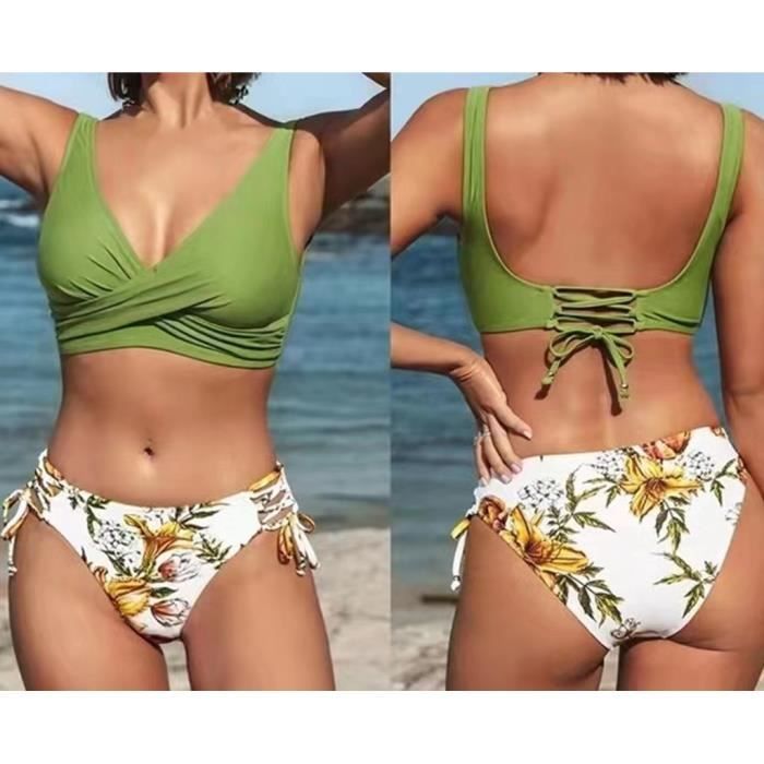Mesdames Deux Pi Ces Maillot De Bain Bikini Sexy La Mode Vert Vert