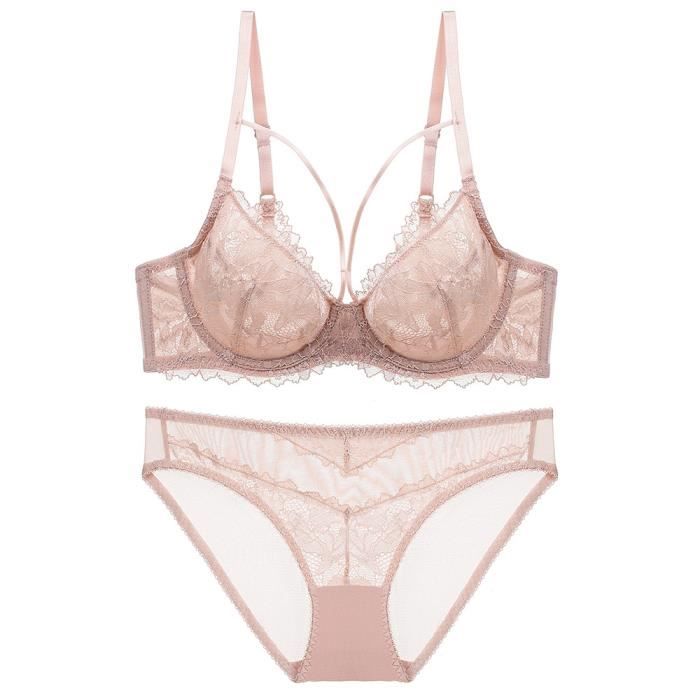 Ensemble Lingerie Kjehome Dentelle Transparente Ultra Fine