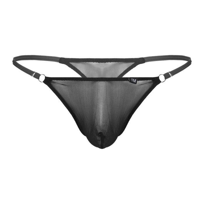 Yonghs Fr Homme String Sexy Transaprent Hot Bikini Thong Slip Mesh