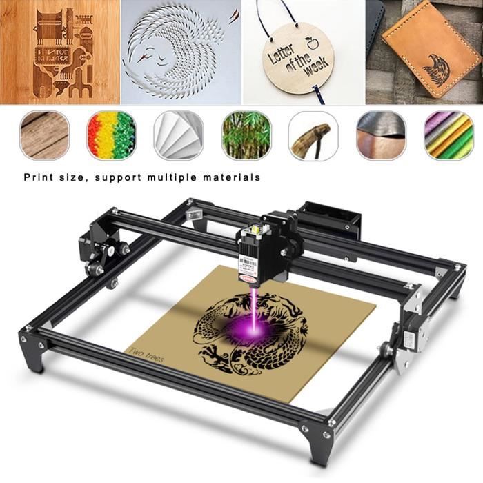 Machine De Gravure Laser Cnc Mini Graveur De Bureau Bricolage 30X40Cm Avec Lunettes 2500Mw Ac 110V-240V (Prise Ue Noire)-NIM