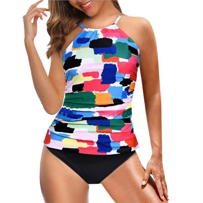 Minetom Femme Et Tankini Imprim Floral Maillot De Bain Push Up Bikini