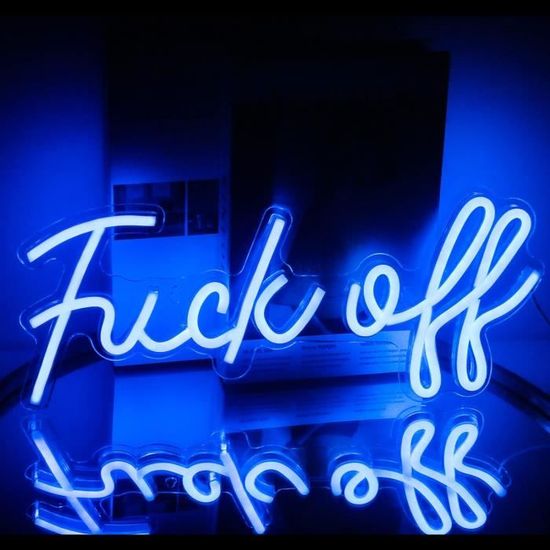 Fuck Off Enseigne au Néon Mot LED Neon Applique Murale Signes Acrylique