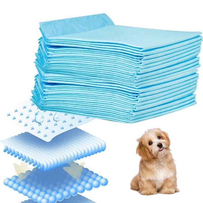 Tapis Educateurs 50Pcs 60x45cm Super-absorbance apprentissage de proprete Formation Pads Pet Alèse Toilettes Pour Chien