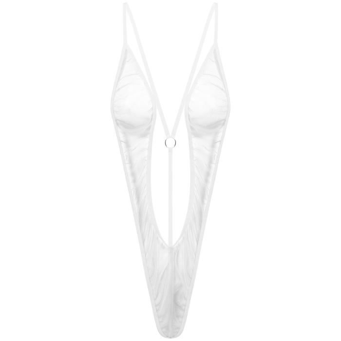 Freebily Lingerie Femme Sexy Nuisette Transparent Sous V Tements Dos Nu