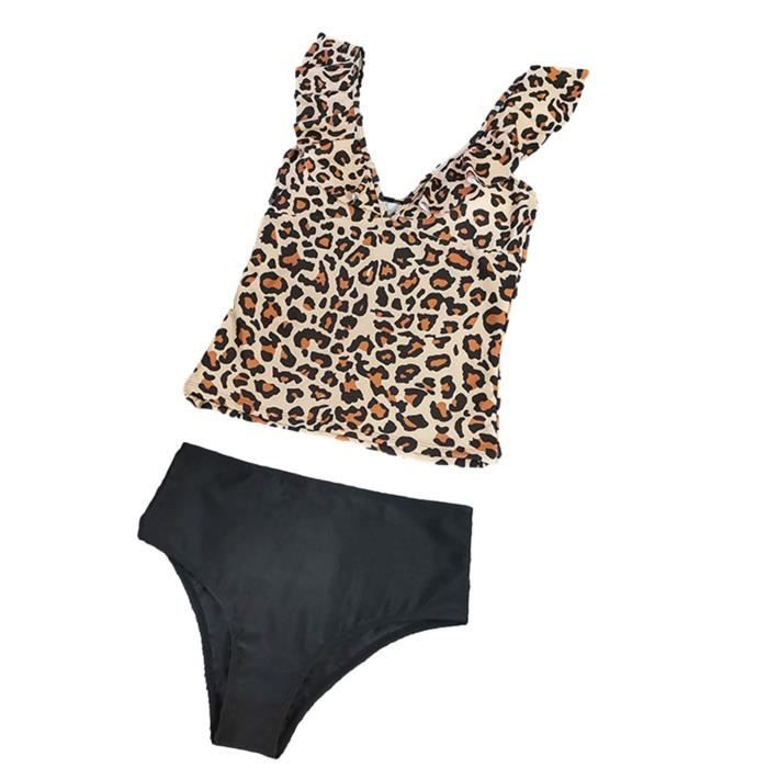 Maillot De Bain Femmes Sexy One Piece Bikini Imprimé Léopard Maillots
