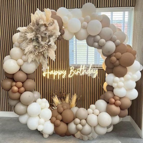 Arche Ballon Beige Ballons Anniversaire Nude Ballon Marron Beige