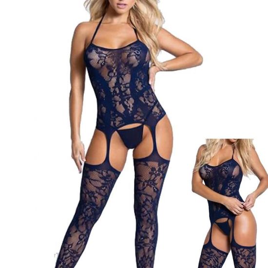 Lingerie Sexy En Résille Pour Entrejambe Ouvert Porno Nuisette Teddy Bas De Corps Lenceria