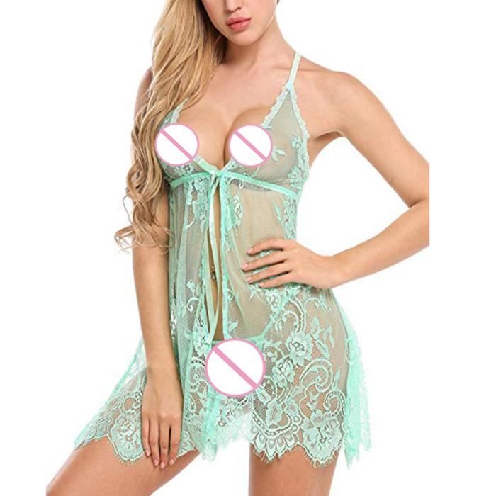 Lingerie Femme Babydoll Vêtements de Nuit Sous Vêtements Sexy Babydoll