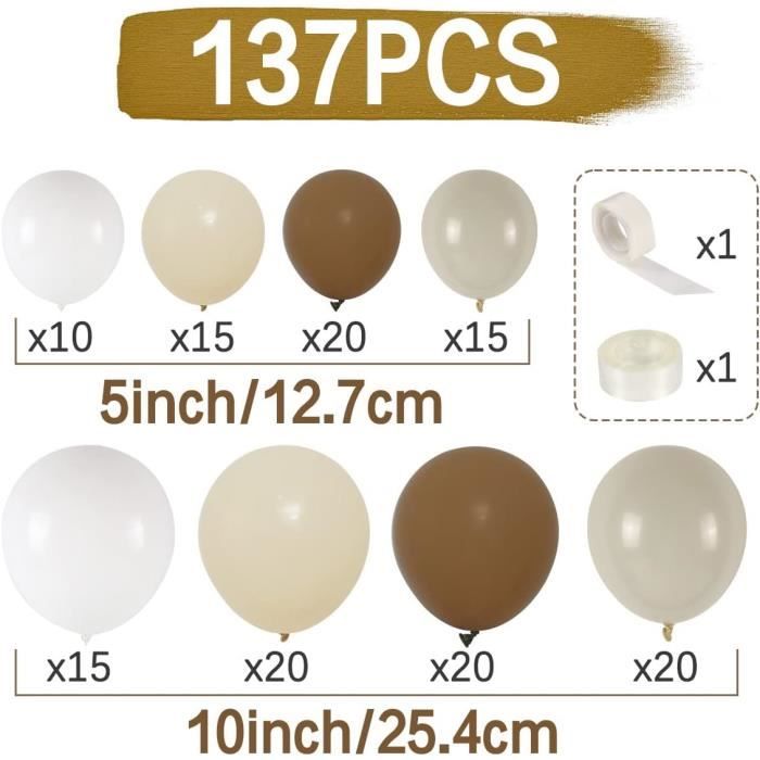 Arche Ballon Beige Ballons Anniversaire Nude Ballon Marron Beige Blancs Arche De Ballon
