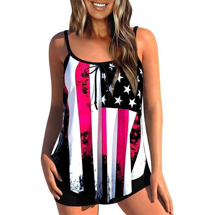 Maillot De Bain Brassiere Amincissant Taille Haute Push Up Ete Bikini Femme Plage Maillot Cognac