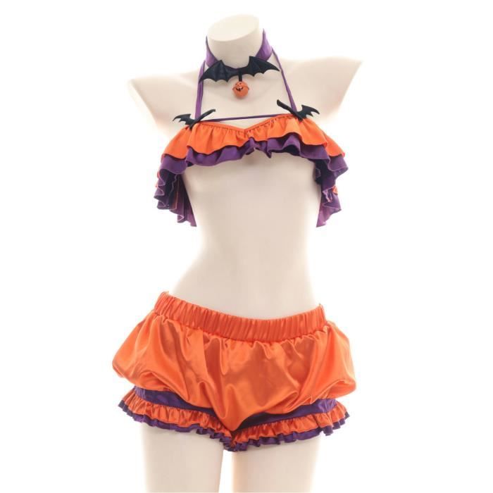 Pyjama Bikini Citrouille Femme Sexy Home Holloween Ensemble De Sous