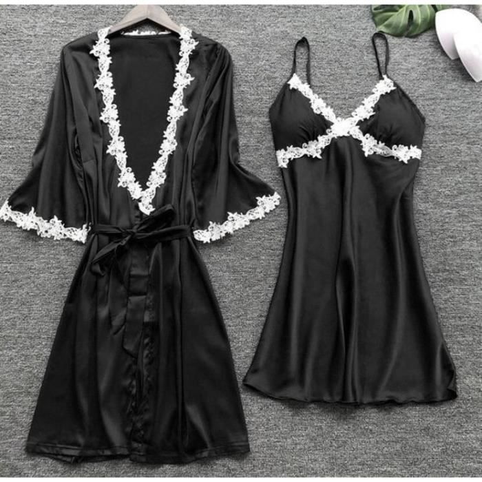 Sasaquoy Nuisette Deshabille Femmes Sexy Dentelle Lingerie De Nuit
