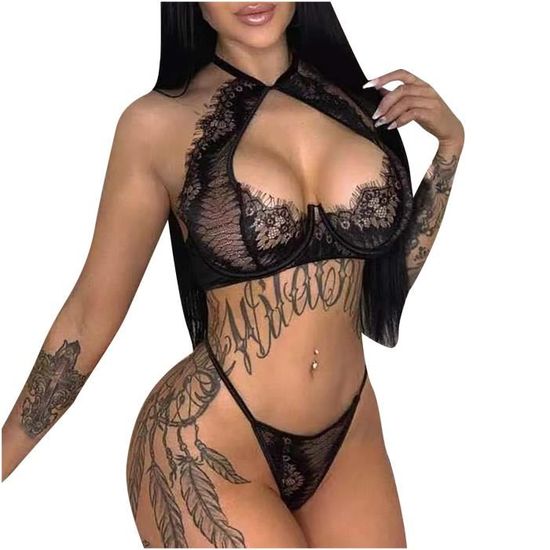 Pi Ces Dentelle Sexy Femmes Tentation Nuisette Lingerie Sous