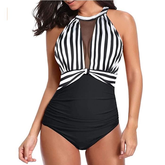 Maillot De Bain Pi Ce Femme Bikini Amincissant Slim Transparent
