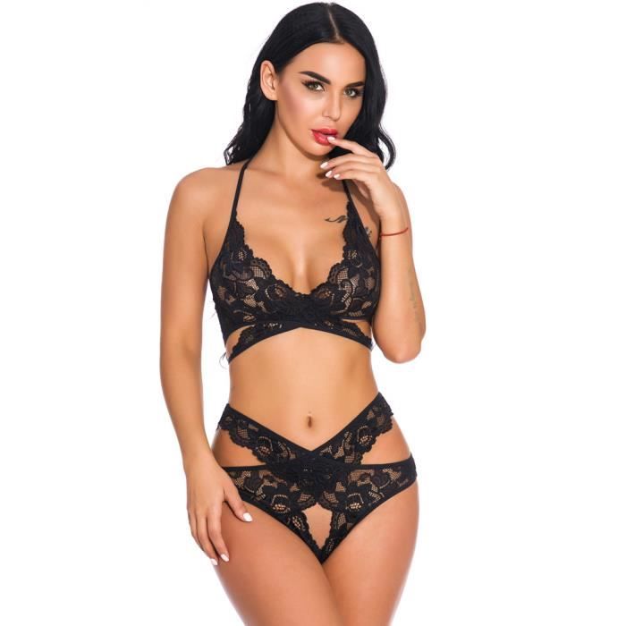 Sexy Femme Ensemble Lingerie Jarreti Re Avec Porte Jarretelles Dentelle